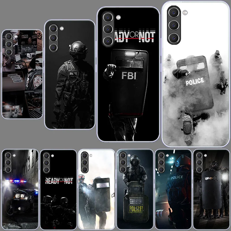 Police FBI Phone Case for Samsung A54 A14 A24 A34 A17 A37 A57 A55 A35 A25 A15 A13 A23 A33 A53 A07 A05S A04S A03 A73 Galaxy Note