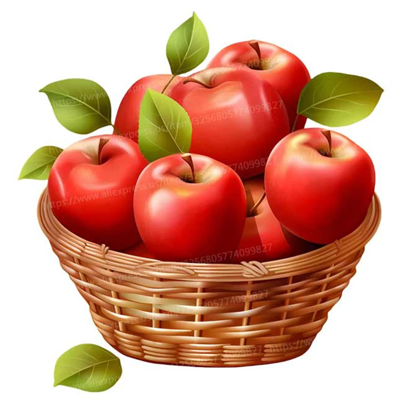 Red Apple Wall Stickers Kitchen Decoration Dining Room Living Room Cabinet Refrigerator Home Decoration Fruit Decals S617