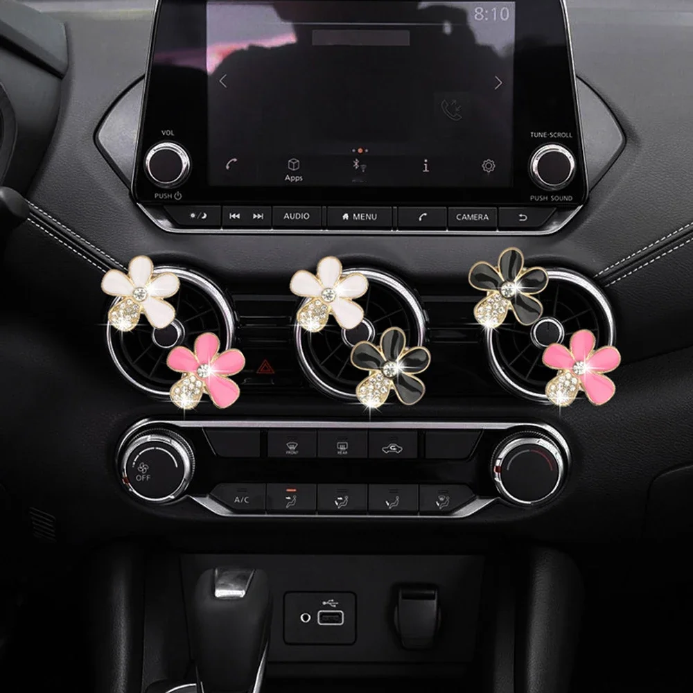 

3Pcs/Set Car Air Outlet Vent Perfume Clips Freshener Air Conditioning Aromatherapy Small Daisy Interior Decoration Supplies