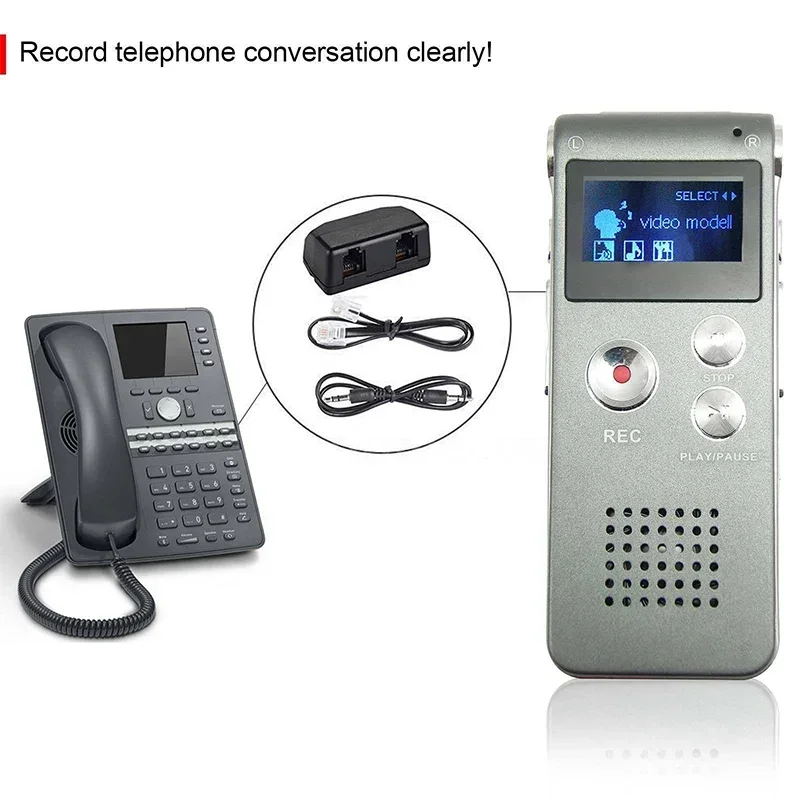 Mini enregistreur vocal professionnel, lecteur MP3, dictaphone statique, son audio, clé USB, 8 Go