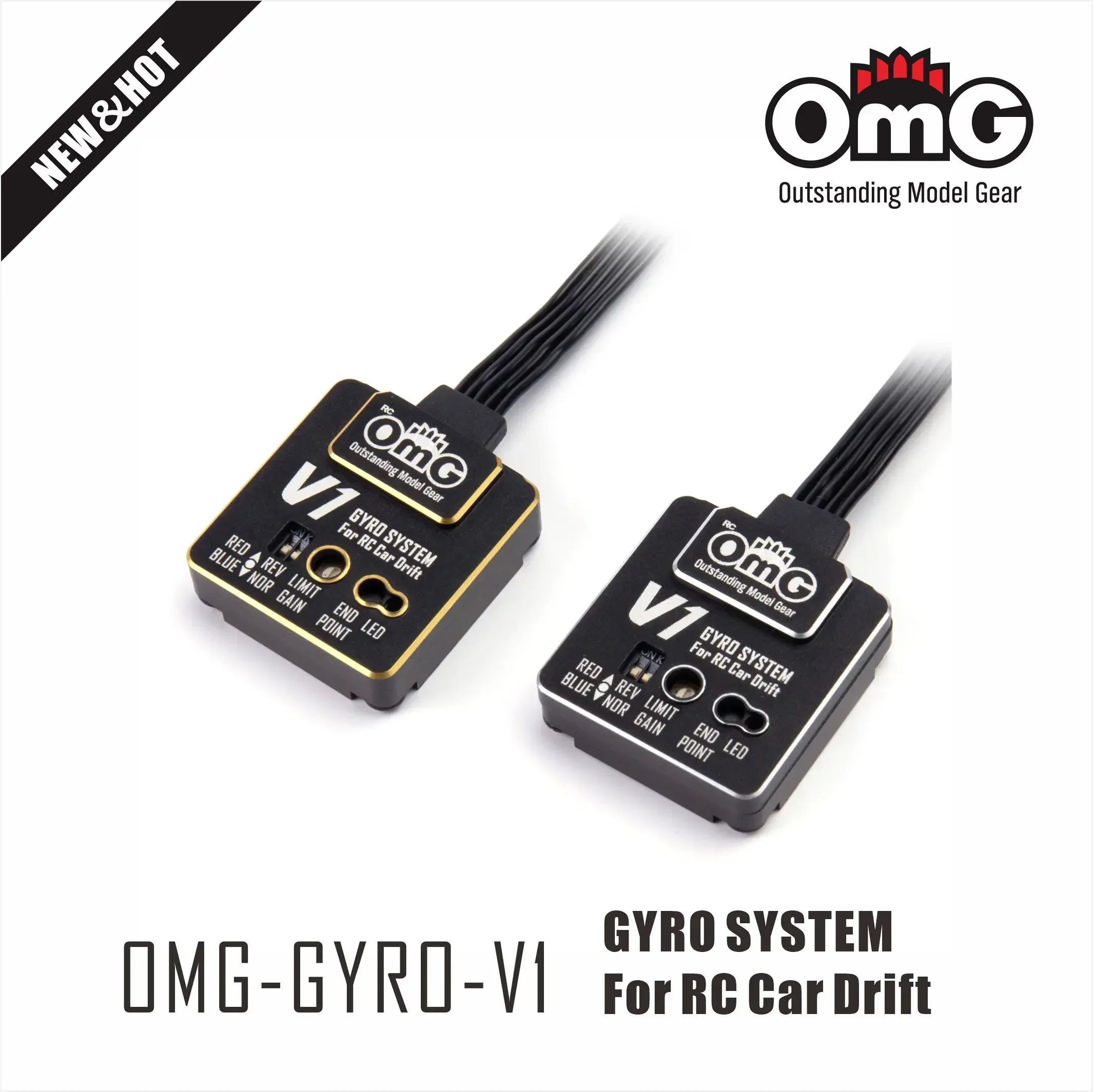 OMG-GYRO-V1 Dual System Gyro Gyroscope High Voltage Adjustable EPA Limit 4.8-7.4V PID Control System for RC Car Parts Drift Car