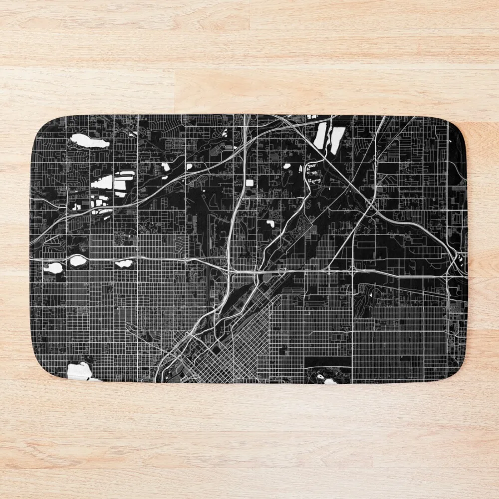 Denver Map Bath Mat Modern Bathroom Accessories Home Decor Mat