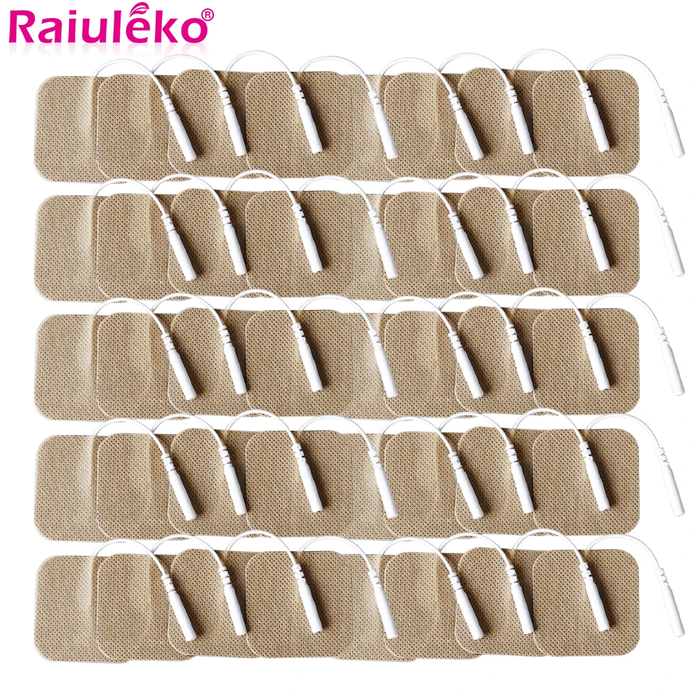 

100/50Pcs TENS Reusable Electrode Pads Gel Patch Pulse Therapy Physiotherapy Massager EMS Nerve Muscle Stimulator Acupuncture