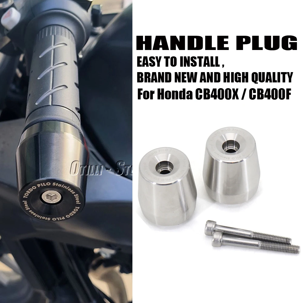 

2 Color Motorcycle Accessories Handle Bar Ends Plug Grips Handlebar Plug Caps Slider For Honda CB400X CB400F CB 400X CB400 F