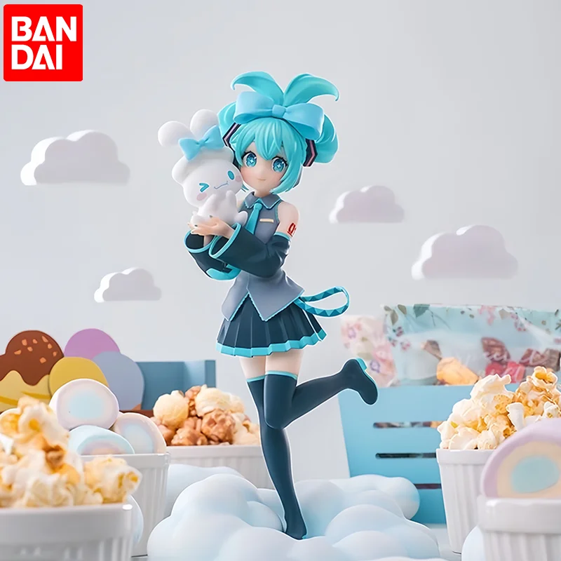 

Bandai New 20CM Hatsune Miku standing anime figure PVC model action figure Collectible Models Decorations Children Xmas gifts