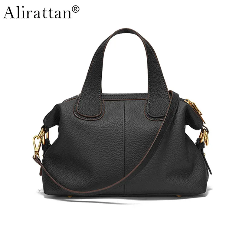 Women New Genuine Leather Tote Bag,2026 Fashion Design Shoulder Crossbody Handbags Lady Trendy Shopping Commuter Bag
