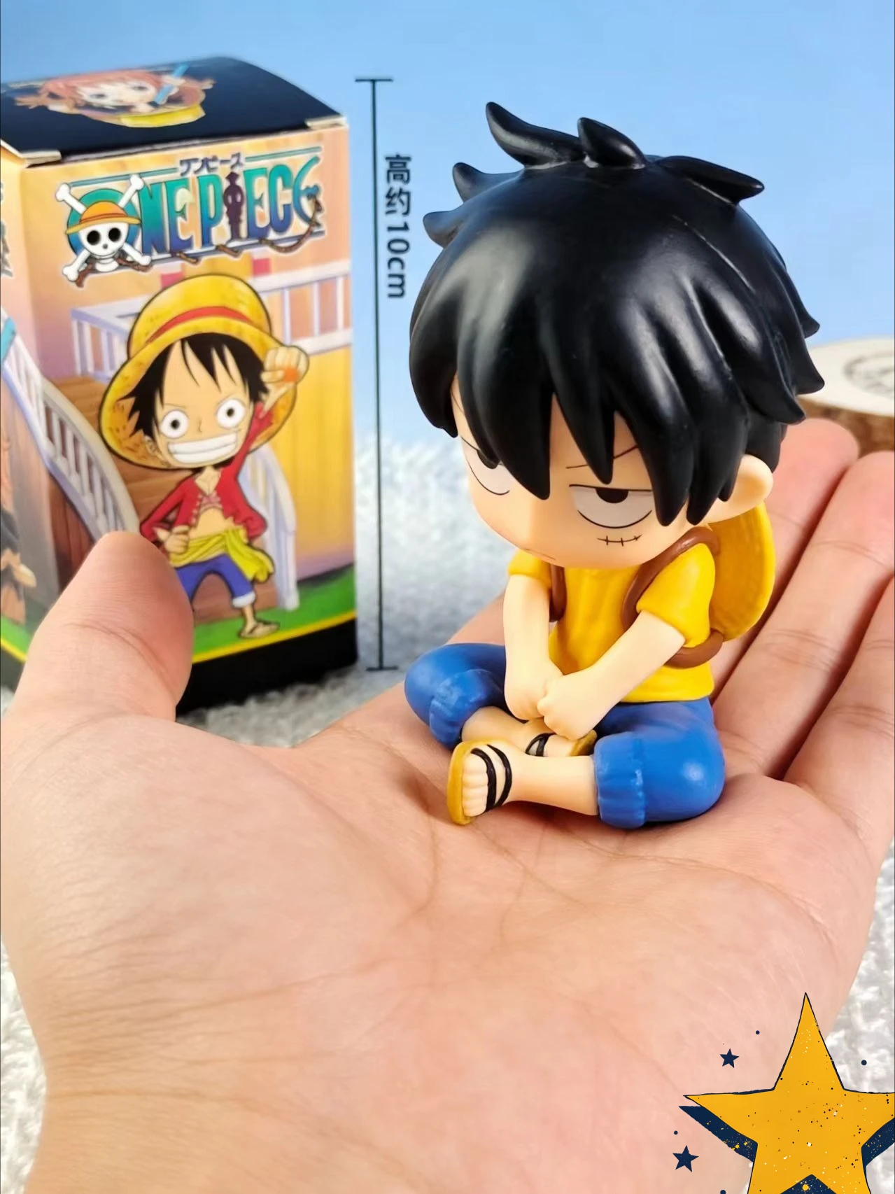 

"One Piece Figurine Q-version Sitting Luffy, Zoro, Sanji Anime Trendy Toy GK Figure Desktop Ornament"