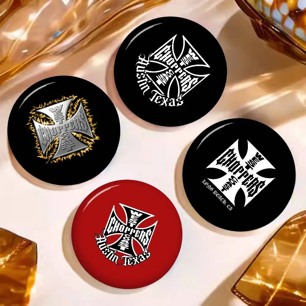 West C-Coast C-Choppers 32/44/58mm Handmade Pin Round Funny Snap-in Brooches Backpack Cothes Accessories Badge Hat Decoration