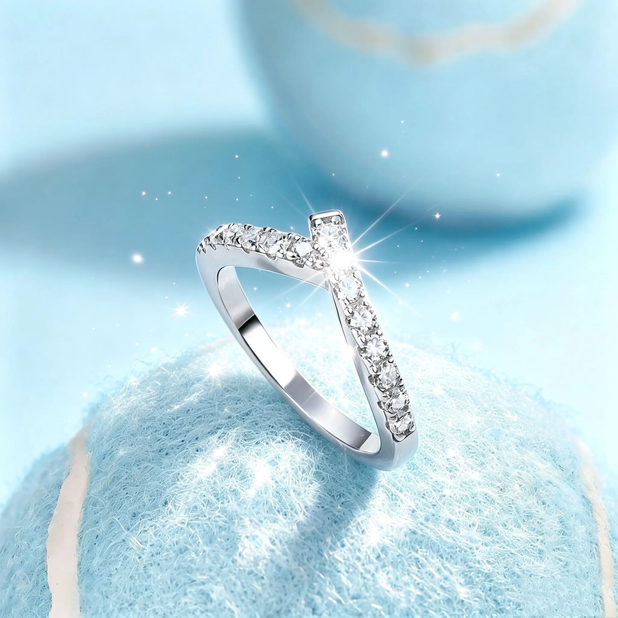 Personalized Minimalist Style Korean Version Fashion Moissanite Ring, Children's niche 925 Silver Ring, Elegant High-End Versatile Men and Women's Valentine's Day, Halloween, Christmas Gifts, Birthday Gifts, Holiday Gifts, Exquisite Jewelry