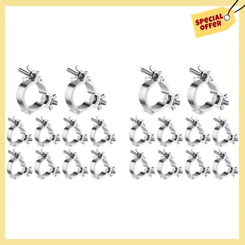 

-BABQ 20Pcs 2 Inch Truss O Clamps, Aluminum Stage Light Clamps For Truss,220LB LED Par Light Clamps For 48-51Mm OD Tube / Pipe