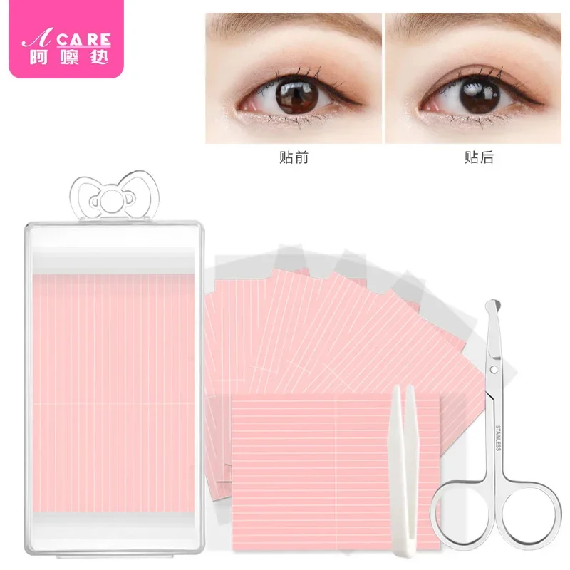 DX01/Double eyelid stickers/F1PQ2-Invisible Fiber Bar Lace Artifact Partial Natural Drawing Eye Bubble Invisible