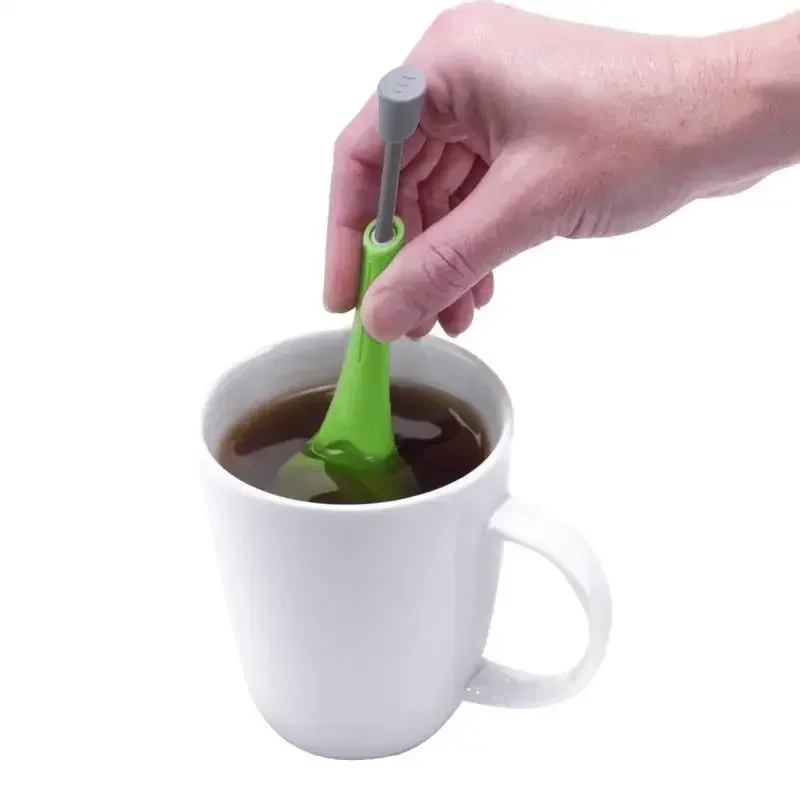 Tea&Coffee Strainer Stir Swirl Total Tea Infuser Gadget Measure Steep Stir Press Plastic 2024 Latest Model