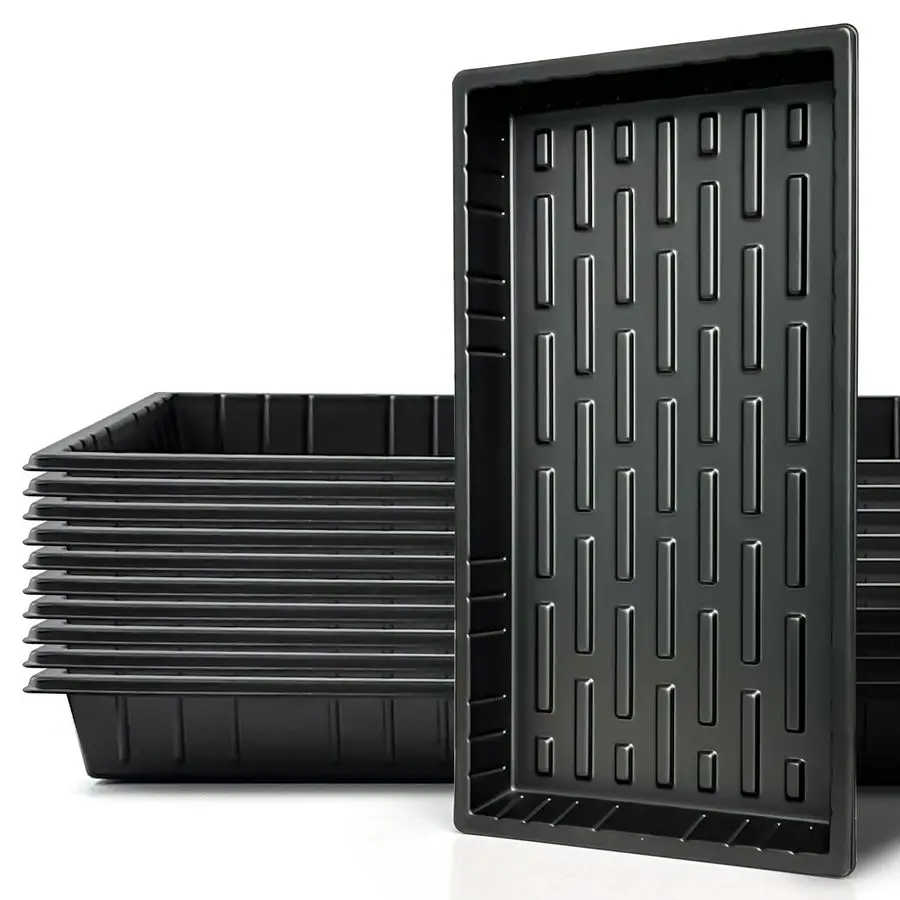 

Trays, 1020 Plant Nursery Trays Heavy Duty Seed Starter Flat Seedling Tray for 72 128 Cell Plug Tray Transplant Growing Microgre