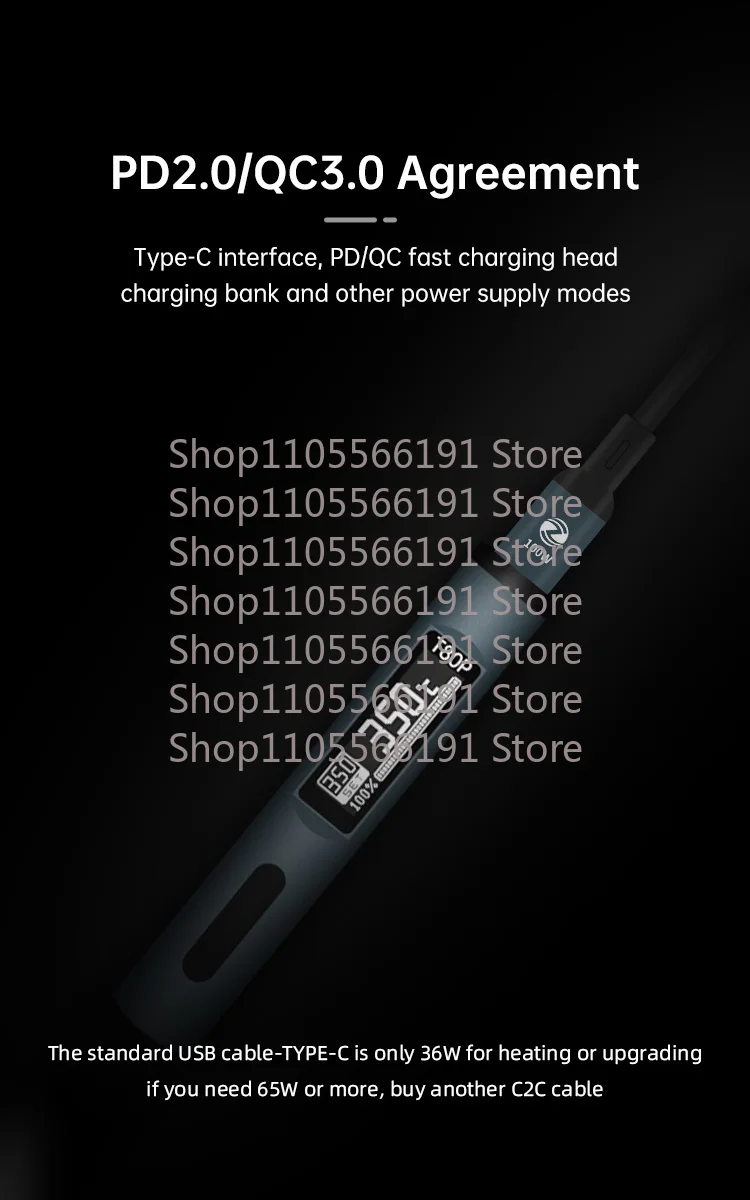 T80/T80P Soldering Iron Adjustable Temperature 100W Fast Heat Portable Digital Smart Electric Welding Station Kit C245