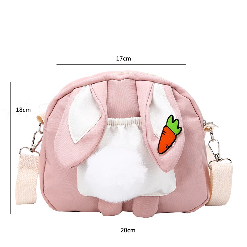 Mała torba damski, wiosenny dzień nowe słodkie uszy królika mała dziewczynka torba na ramię miękka śliczna zabawna torba crossbody