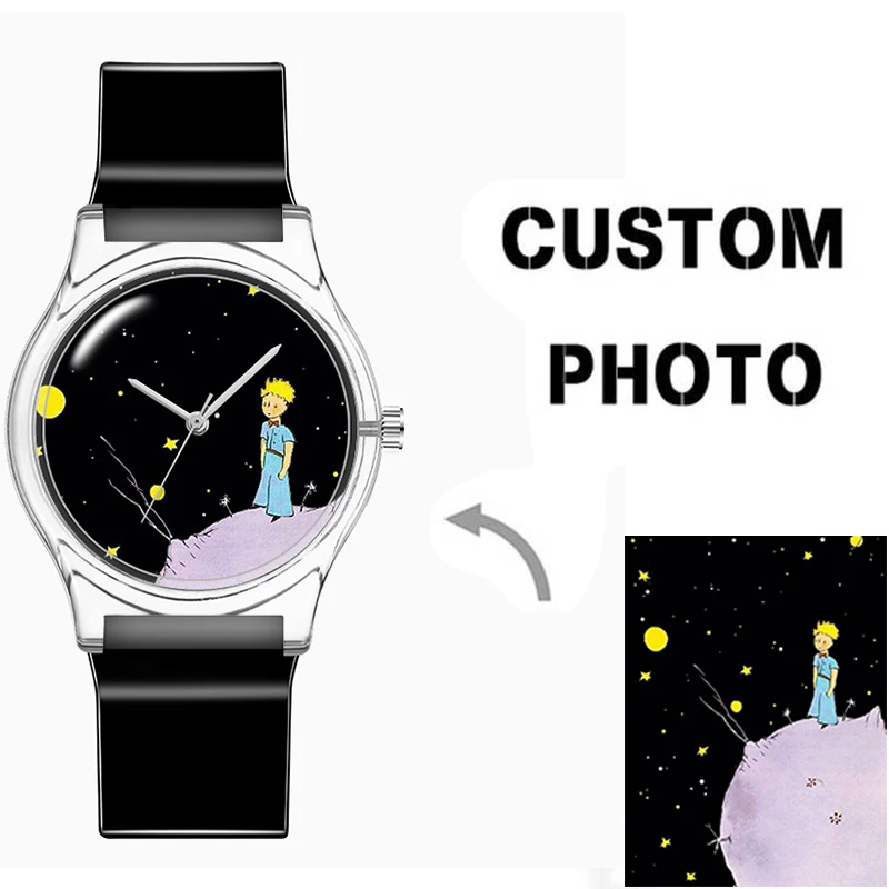 Personalized Watch Gift Eco-friendly Plastic Band Japanese Quartz Movt Children\'s Wrist Watches CUSTOM