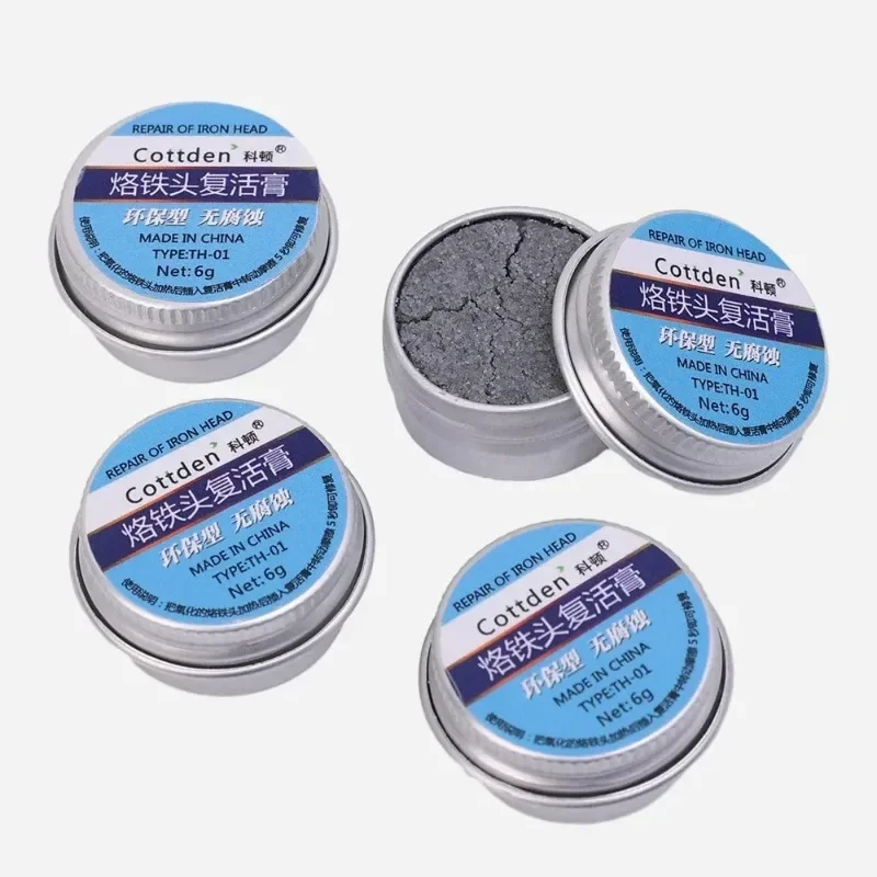 Activador de Tinner para Punta de soldador, Crema de limpieza para eliminación de oxidación, limpiador de puntas de soldador, sin plomo, 6g, 5/1