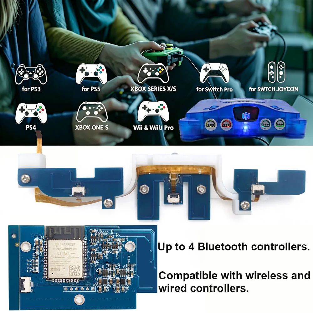 HISPEEDIDO For N64 Console RGB LED Color Module IBlueControlMod Wireless Controller Internal Adapter Modify Module view 2