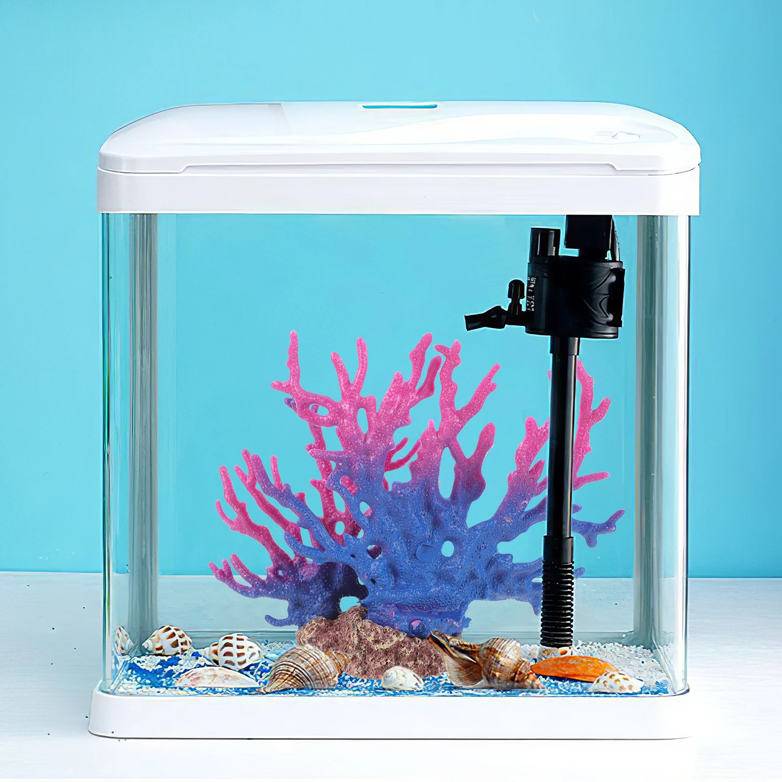

Artificial Coral Decor Simulated Aquarium Plant Large Base Purple Blue Coral for Fish Tank Landscape DIY Pet Supplies Decorative