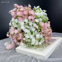 SunMade Vivid 6 Pcs/Bundle Babysbreath Plastic Artificial Flowers Home Garden Decoration Flower Arrangement Supplies Fake Plants