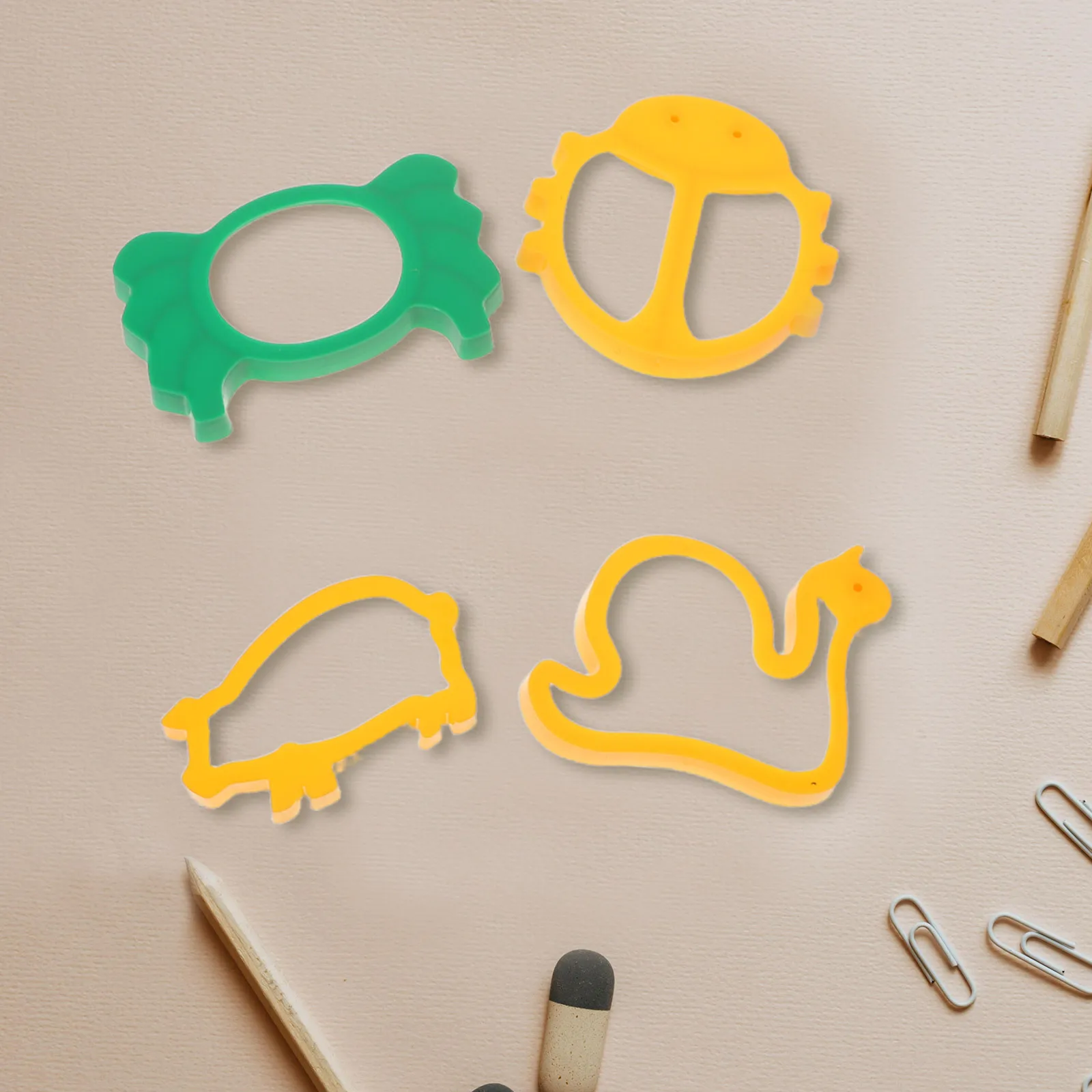 Moules en argile pour enfants, coupe-fruits d'animaux, ensemble d'accessoires de pâte pour bricolage, artisanat, amélioration de la créativité, apprentissage des découpes d'animaux, 10 pièces