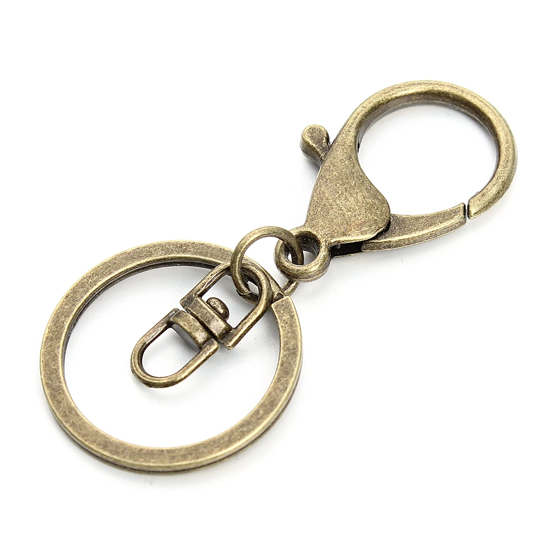 5-10pcs/lot Alloy Key Ring Lobster Clasp keychain Rhodium Charm Unisex Trendy Key Chain Buckle Jewelry Connect Finding Supplies