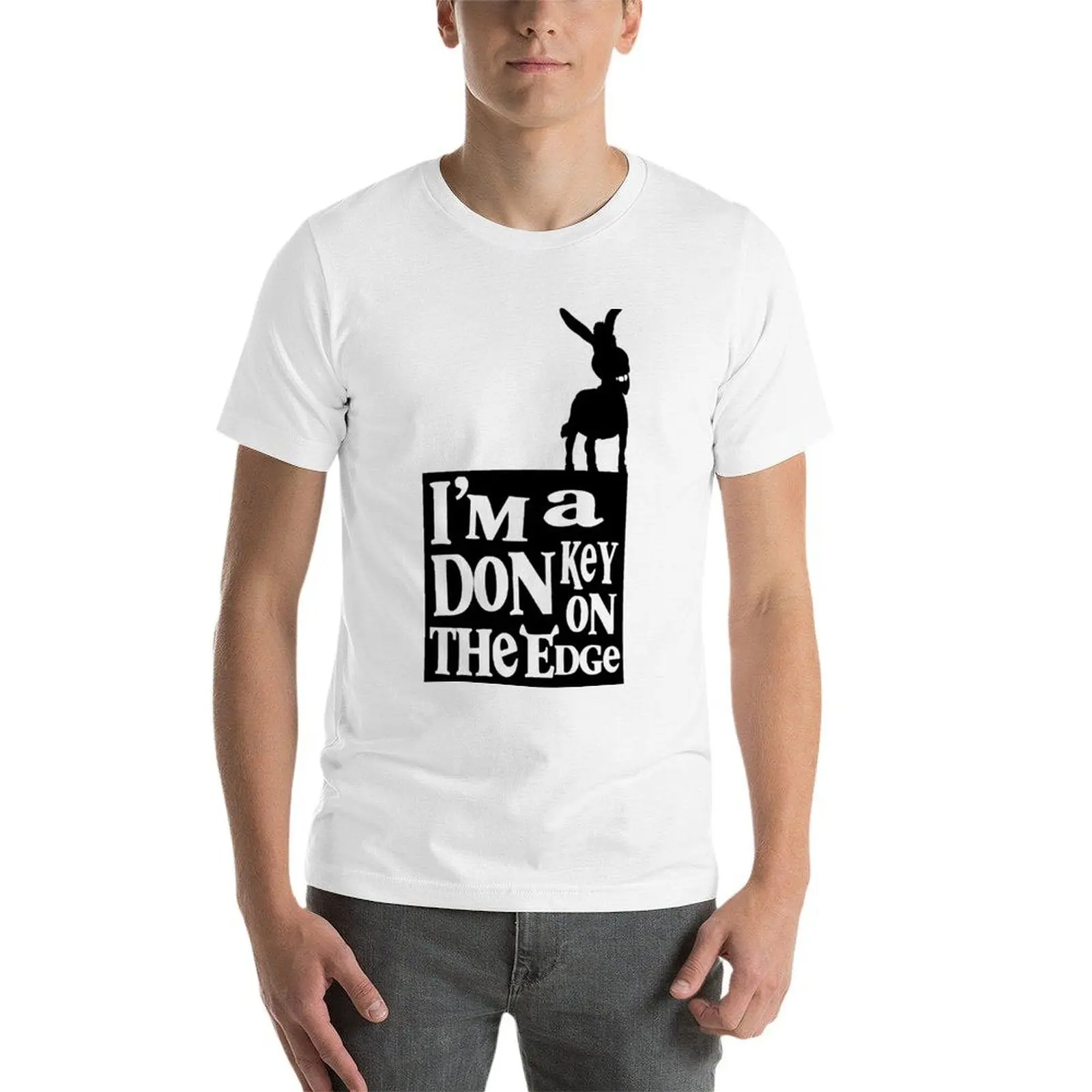 أنا حمار على الحافة! تي شيرت تي شيرت بطبعات تي شيرت قطن 100% #4