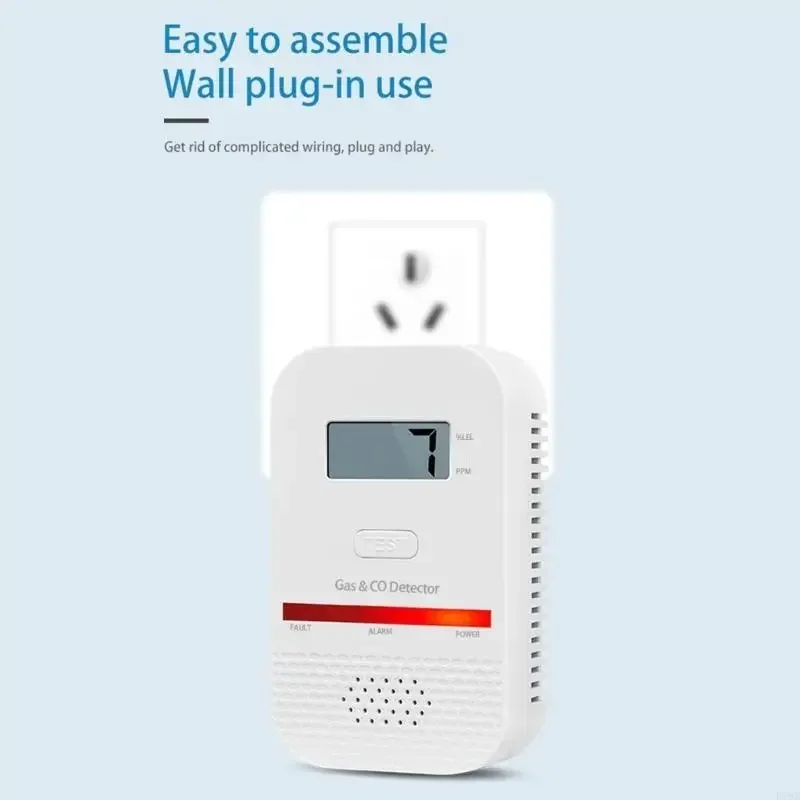 نظام إنذار تسرب الغاز ذو الاستجابة الفورية مع وظيفة تخزين الذاكرة بشاشة LED مناسبة للغرف المتعددة 896C #4