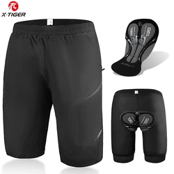 X-TIGER Men's Cycling Shorts Breathable Silicone Pads Shockproof MTB Bicycle Shorts Off road Motorcycle Racing Cycling Clothing