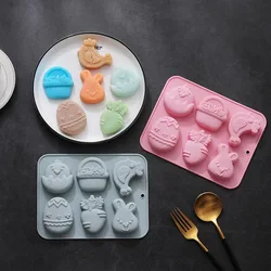 6. Even Easter Rabbit Eggs Silicone Molds  Easter Egg Plaster Concrete Molds Eggs Candle Mould Home Decor Molds