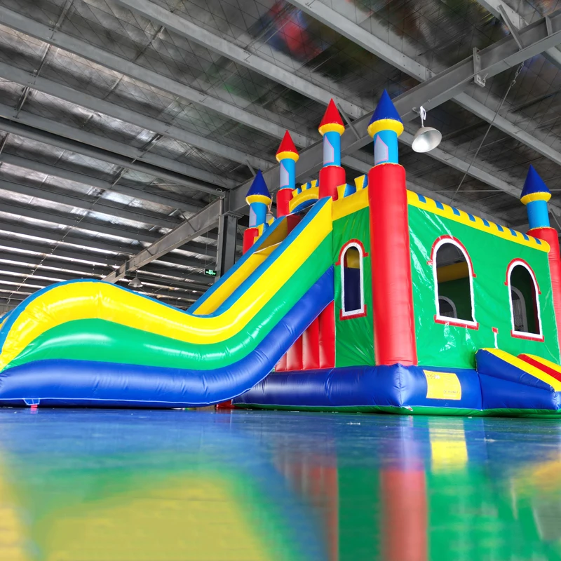 Inflatable Bouncy House With Slide High Quality PVC Material Bounce House Free Blower Included