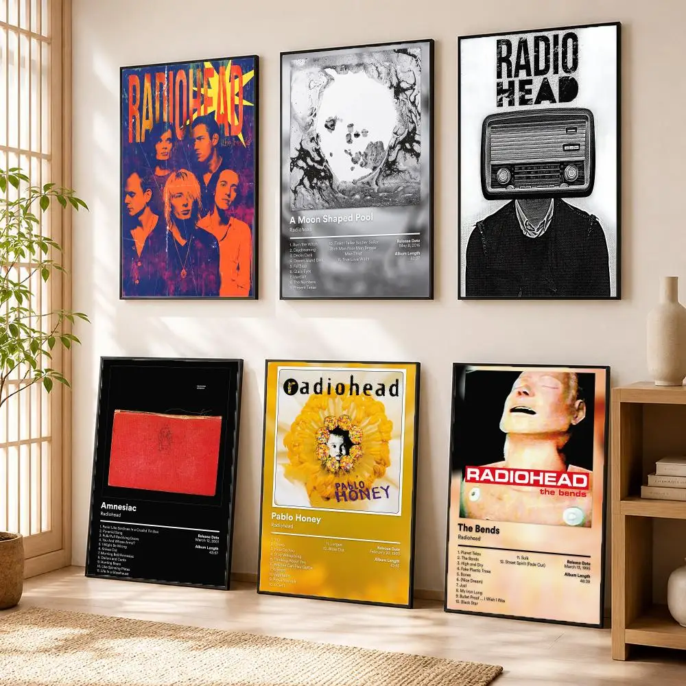 R-Radiohead Band  Album Cover Poster Modern Home Living Bedroom Bar Hallway Waterproof Wall Art Aesthetic Decor