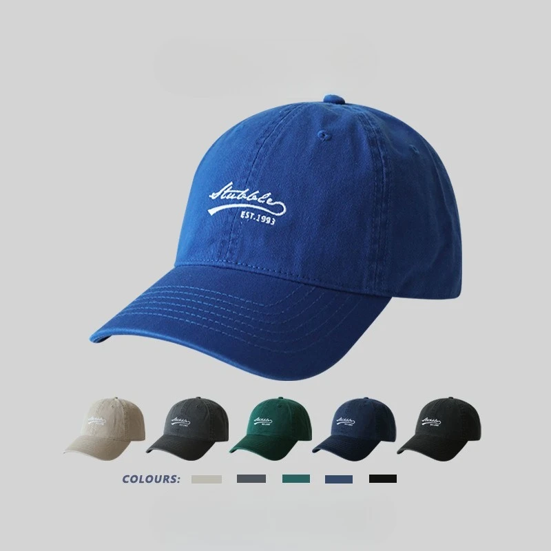 Original embroidered soft-top baseball cap for men and women, four-season Korean version of the versatile cap