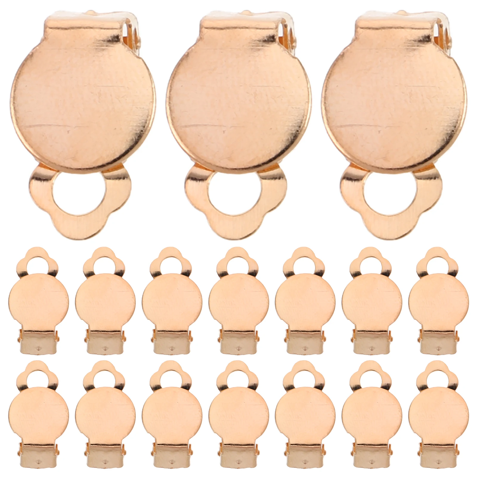 

50 Pcs Accessories Non-pierced Frog Ear Clips Earrings Iron Clip-on Attachments