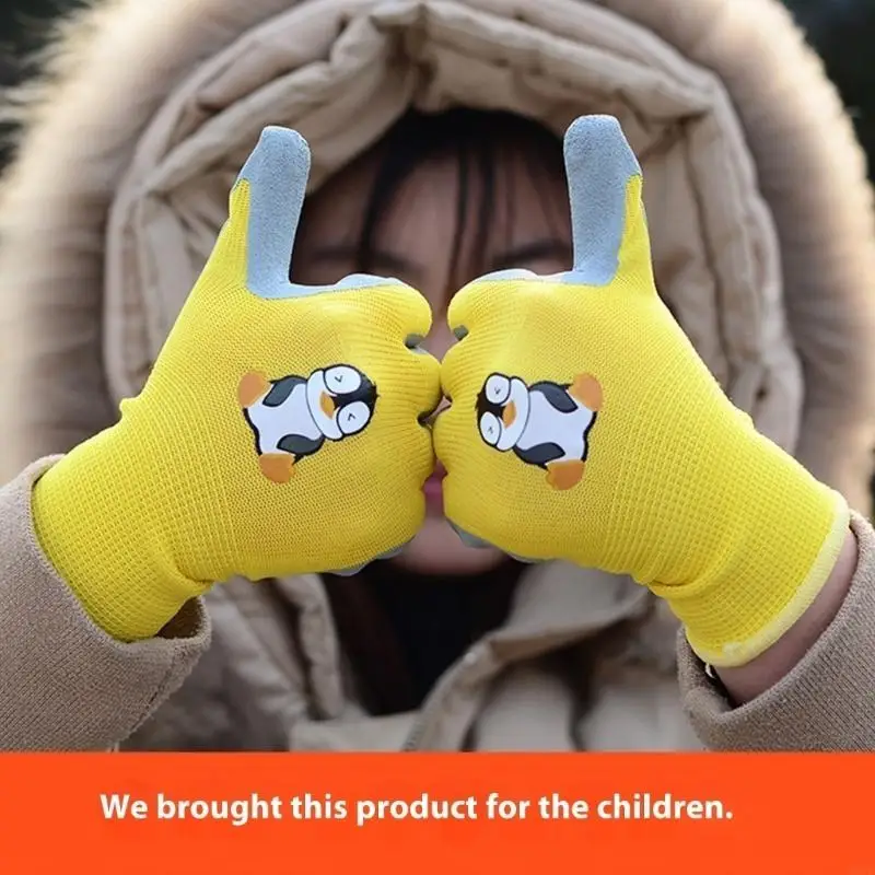 

Grip Gloves Safety Work Gloves Latex Coated Gloves for Children Kid