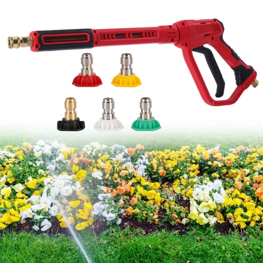 Modern Design Replacement Wand Extension With 5 Nozzle Tips Pressure Washer Long Spray-Head Quick Connectors Fitting For Cleanin