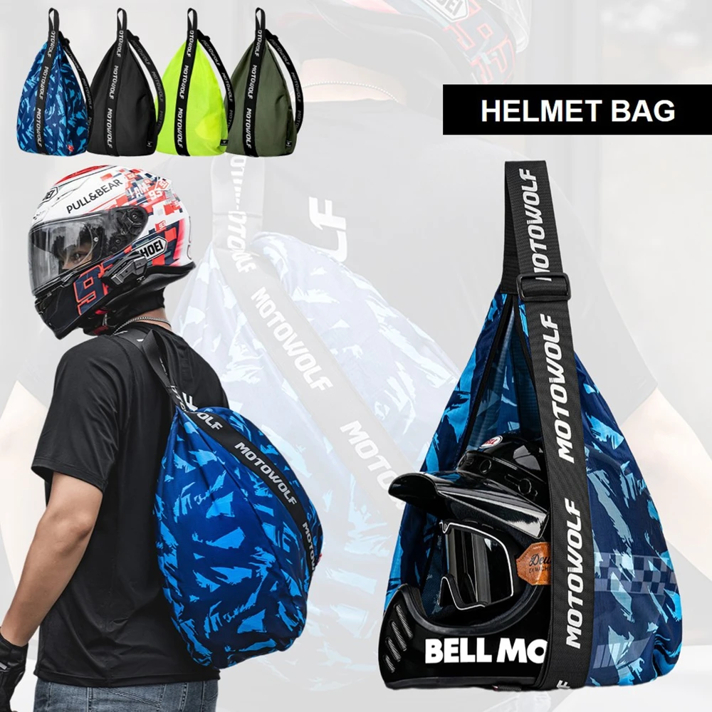 Simple Style Motorcycle Helmet Bag for Men Women Full Face Helmet Backpack Outdoor Sport Cycling Travel Bag Water-Repellent