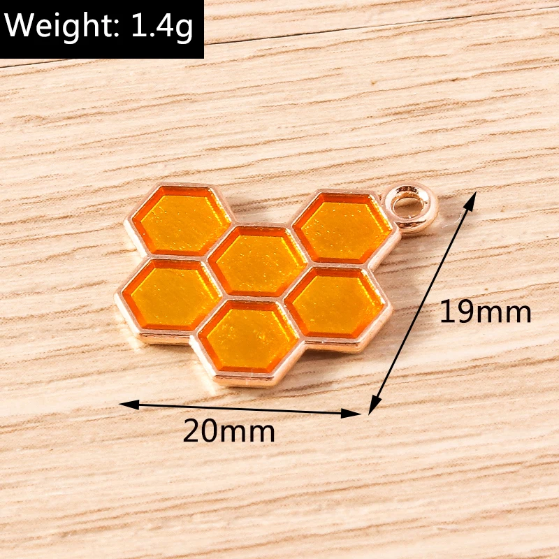 Tusember 10 Stück goldfarbene Emaille-Honigbienen-Charms, süßer Mini-Bienen-Charm für Schmuckherstellung, Ohrringe, Halskette, Zubehör – Detail 16