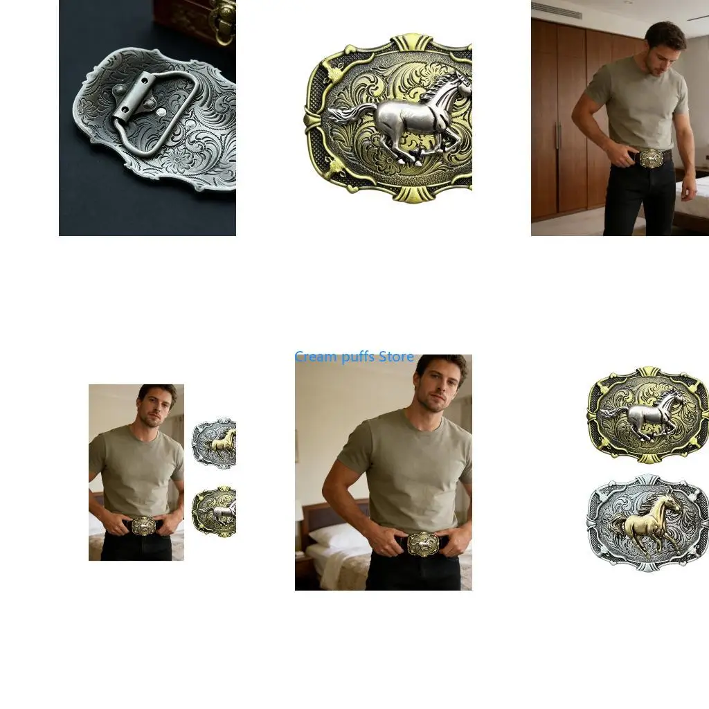 50LE Punk Belt Buckle Replacement Unique Belt Buckle Metal Photo Props Delicate Punk Buckle Gift for Boyfriend