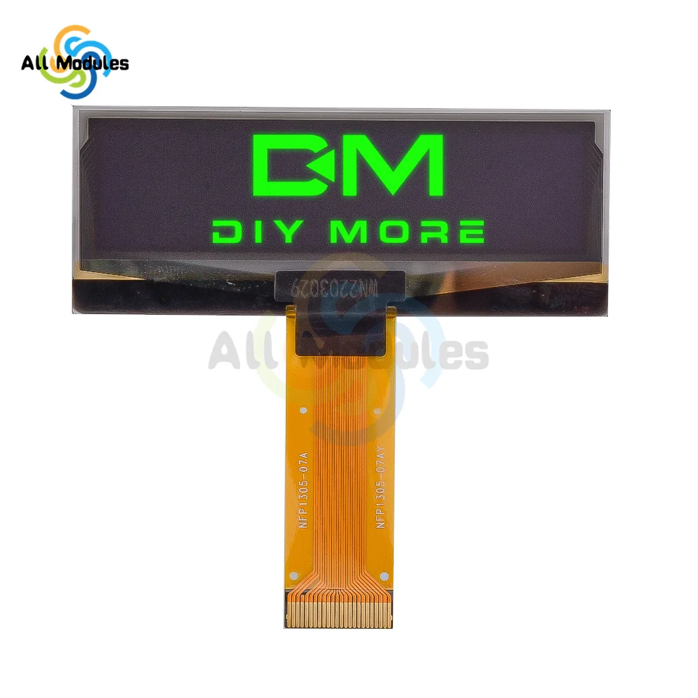 Imagem -02 - Polegada 24 Pinos Oled Display 12832 Tela Lcd Ssd1305 Drive ic 128*32 Spi Interface Branco Verde Amarelo Azul 2.23