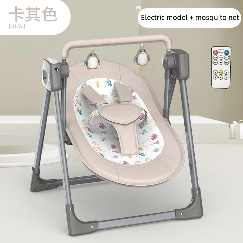 Berceau électrique intelligent avec télécommande pour bébé de 6 à 12 mois, chaise à bascule, dispositif de sommeil