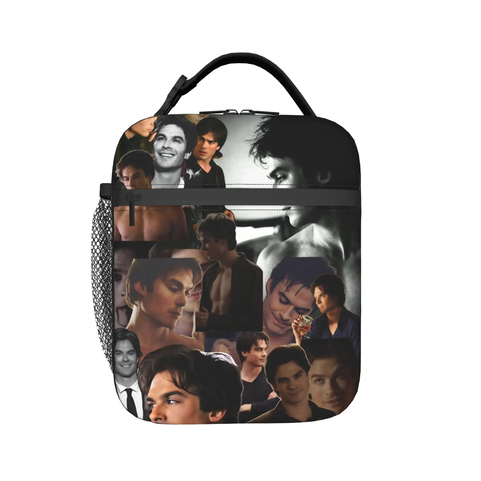 Lunch Bag The Vampire Diaries Resuable Movie School Lunch Box For Child  Vintage Portable Insulated Print Tote Food Bags