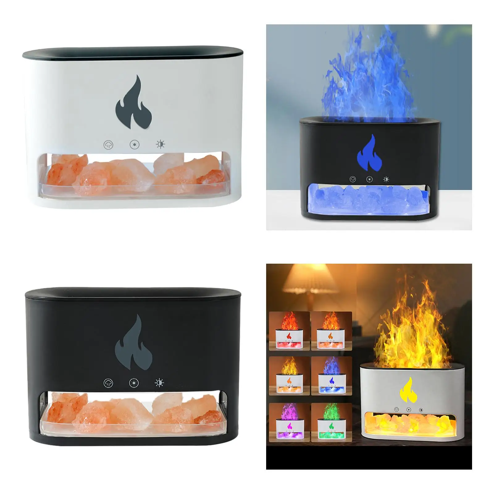 Realistic Night Light Humidifier USB Machine Silent Essential Diffuser Auto Shut