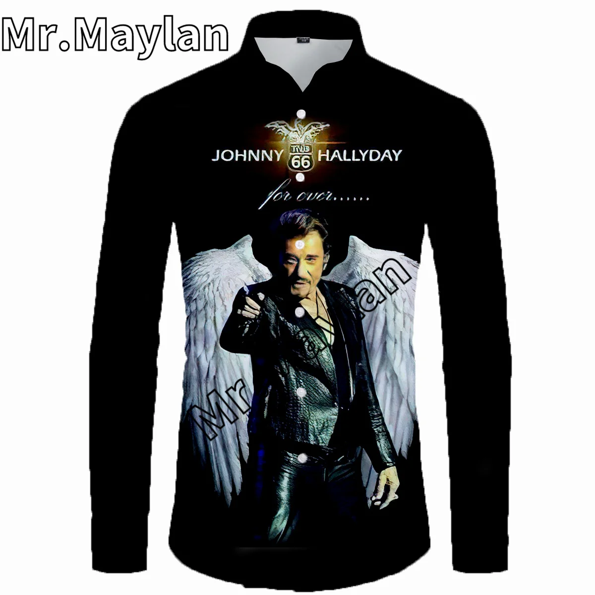 

Johnny Hallyday 3D Shirt Hawaiian Shirt Men Summer Long Sleeve Shirt Men Shirts 2023 Oversized 5XL shirt Camisas Masculinas-0123