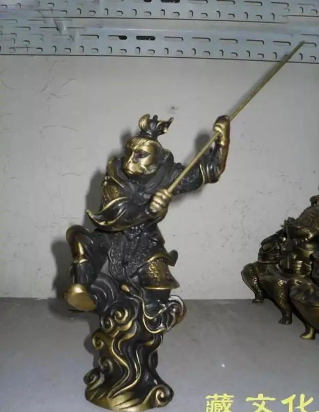 

Myths story Journey to the West Protagonist Monkey King old Bronze Wukong Statue