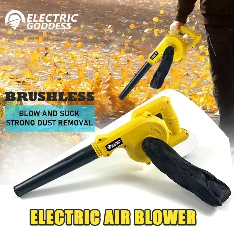 

Electric Goddess Blower Dust Vacuum Cleaner Garden Leaf Rechargeable Blower Cordless Air Blower Bare Tool For 20V Dewalt Battery