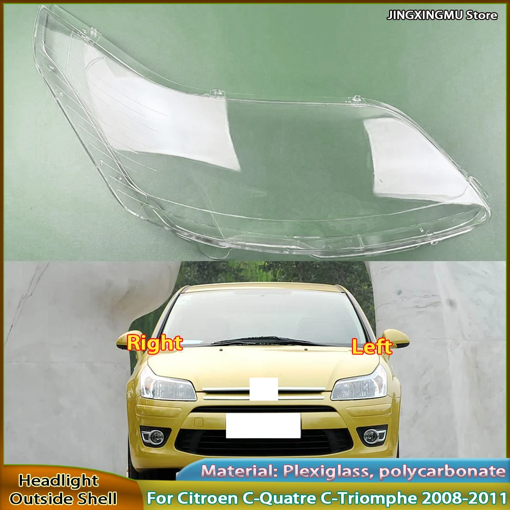 

Headlamps Transparent Shell Lens Case For Citroen C-Quatre C-Triomphe 2008 2009 2010 2011 Front Headlight Cover