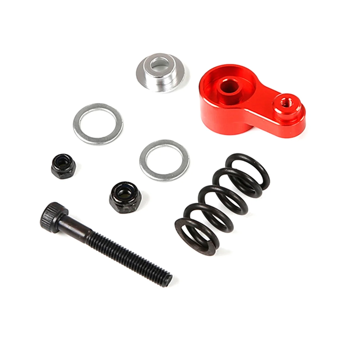 For BAHA CNC Metal Buffer Rocker Arm Kit for 1/5 HPI ROFUN BAHA ROVAN KM BAJA 5B 5T 5SC Rc Car Parts,Red