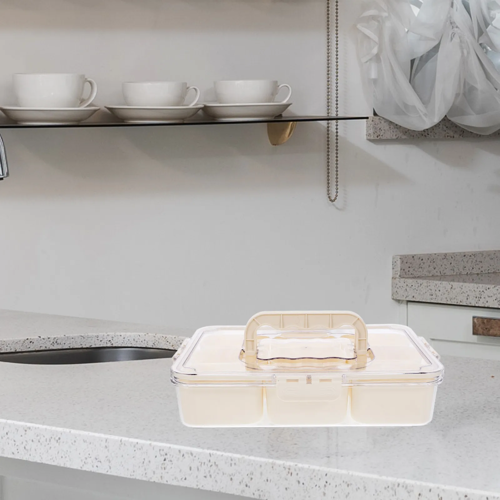 9 Slot Seasoning Box Fridge Organizer Transparent Reusable Food Storage Container Condiment Holder