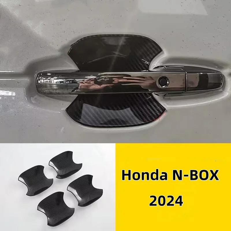 For Honda N-BOX JF5 JF6 2024 K-Car Exterior Door Handle Cover Trim Protector Sticker Replacement Parts Accessories